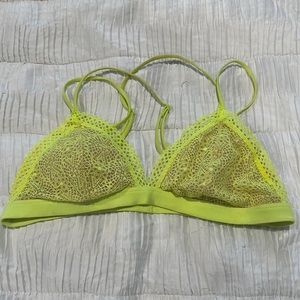 MOVING SALE - VS Neon Yellow Lace Bralette